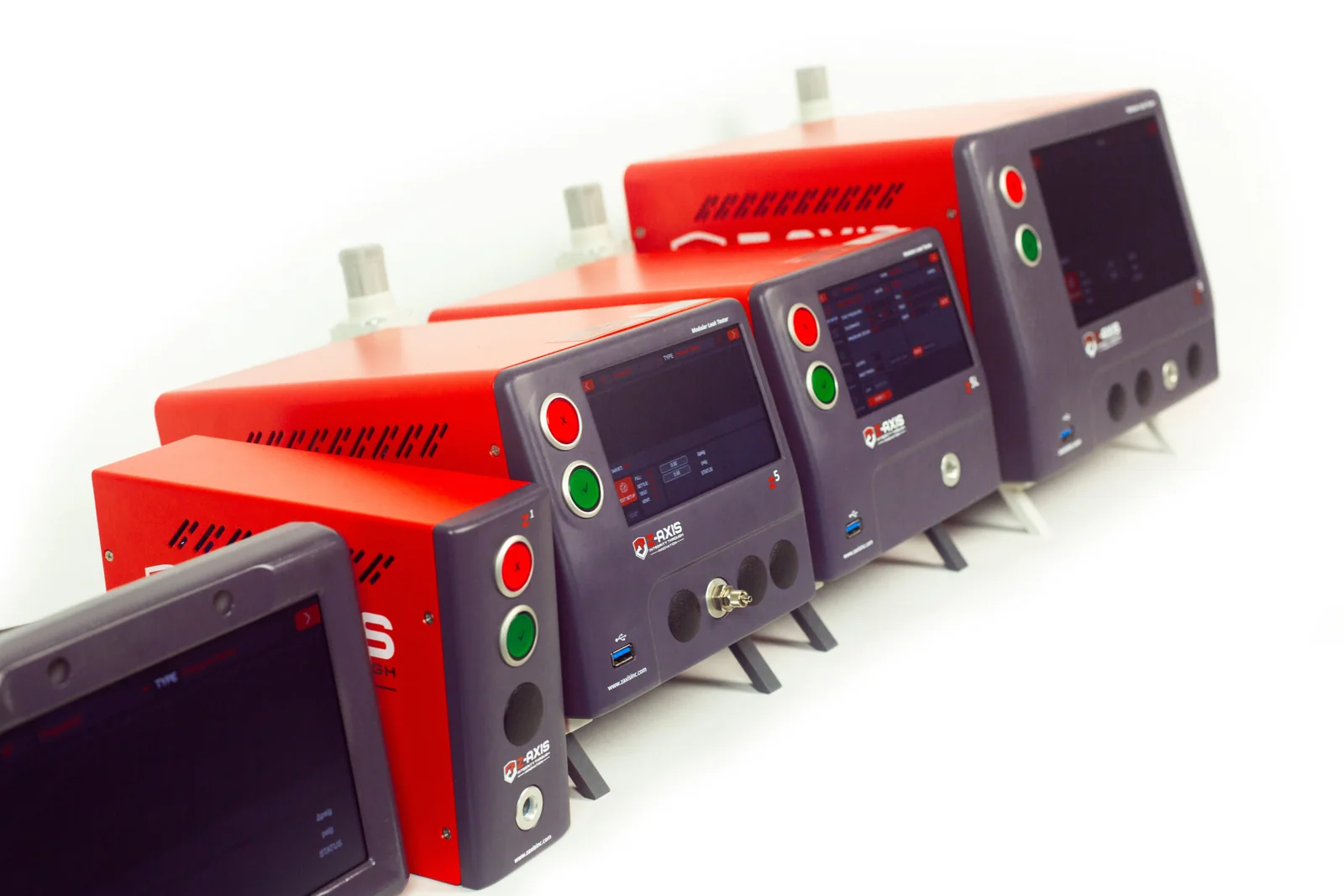 Zaxis Air Leak Testers on white backfrop.