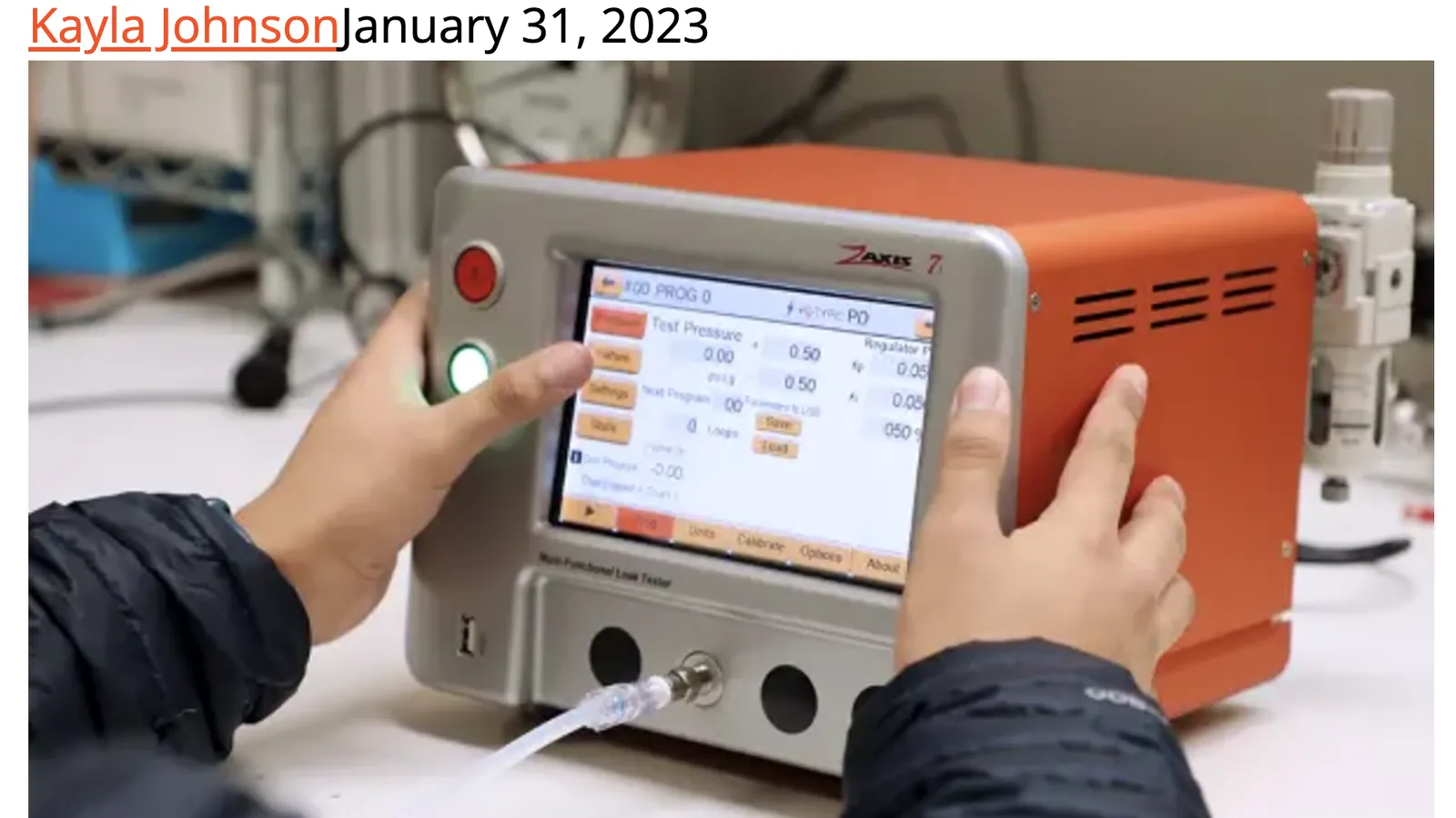 Balloon catheter application for Zaxis 7i leak testing