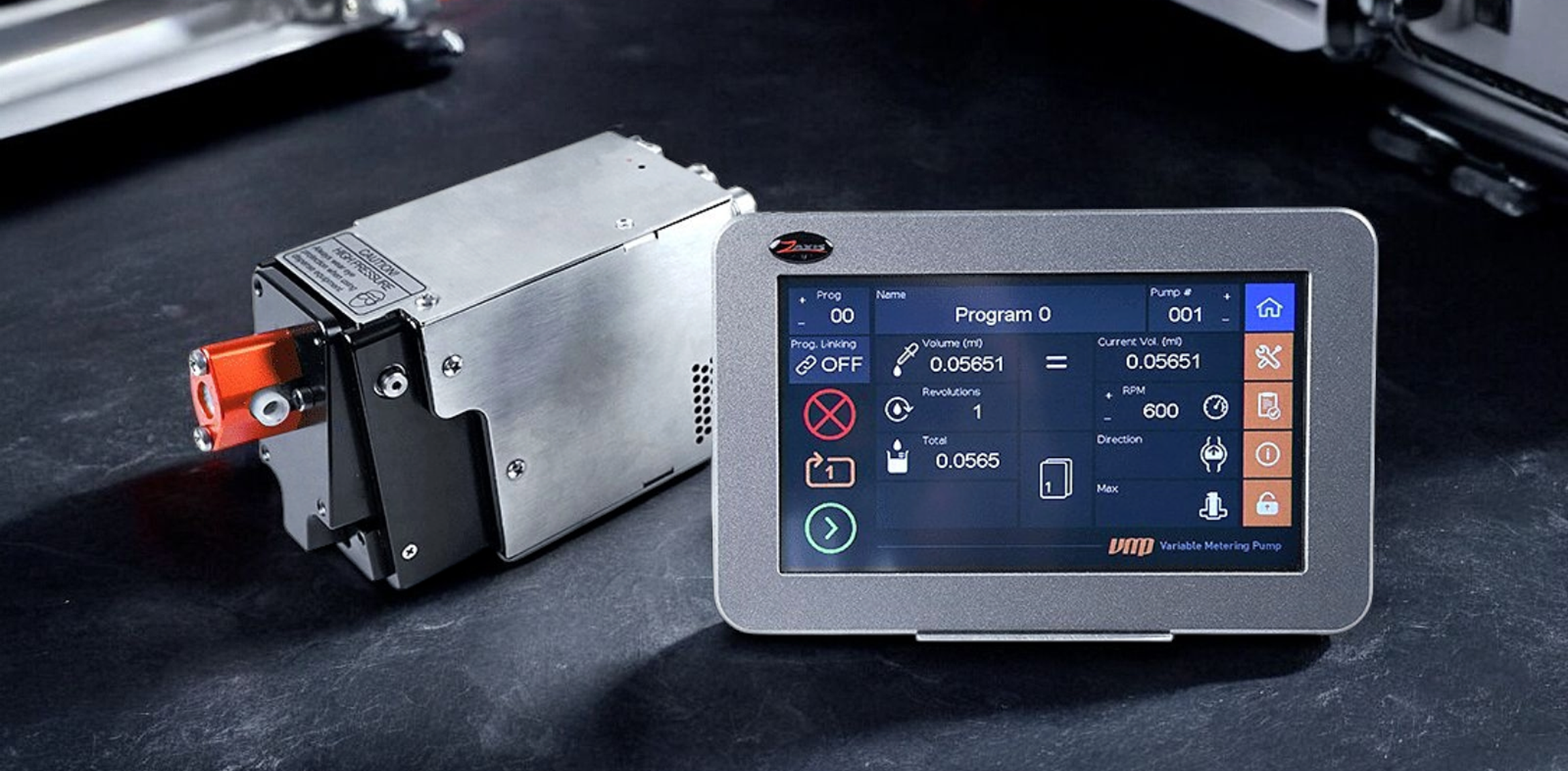eVmP M-Series pump and TSi controller in an automation workshop