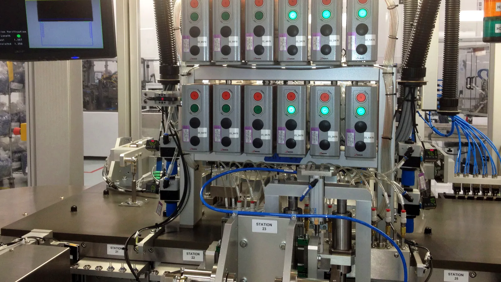 Zaxis automation and leak-test equipment in the factory
