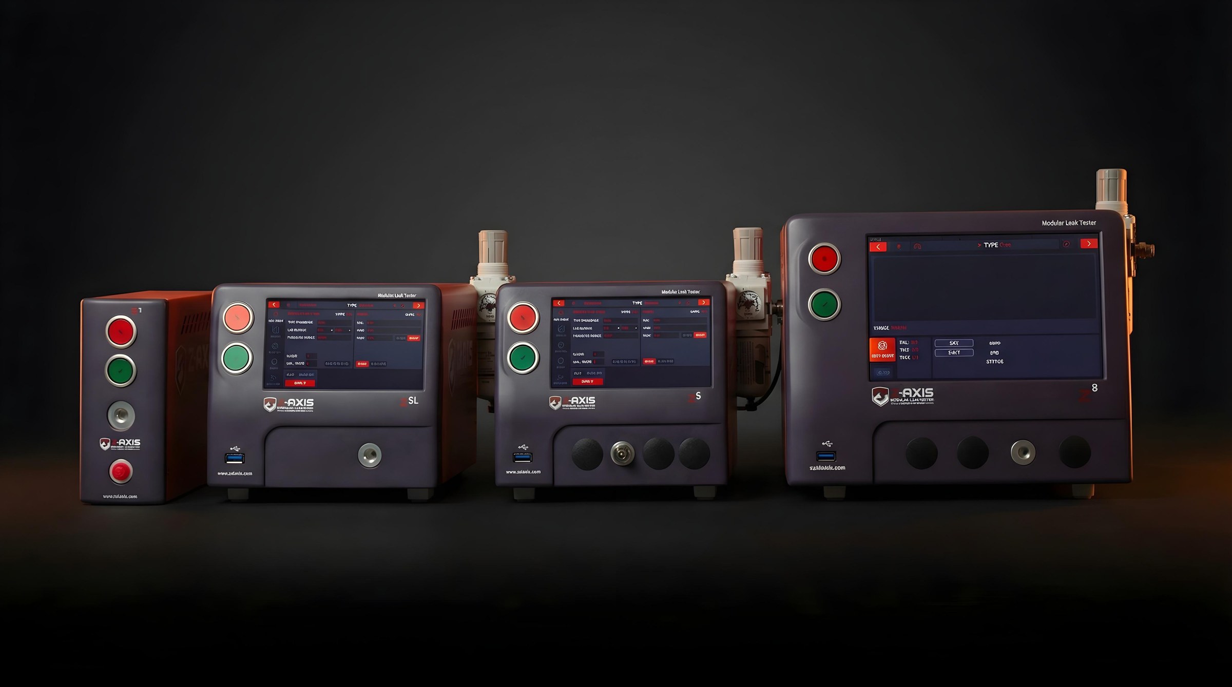 Zaxis air leak tester family used for standards-based production testing