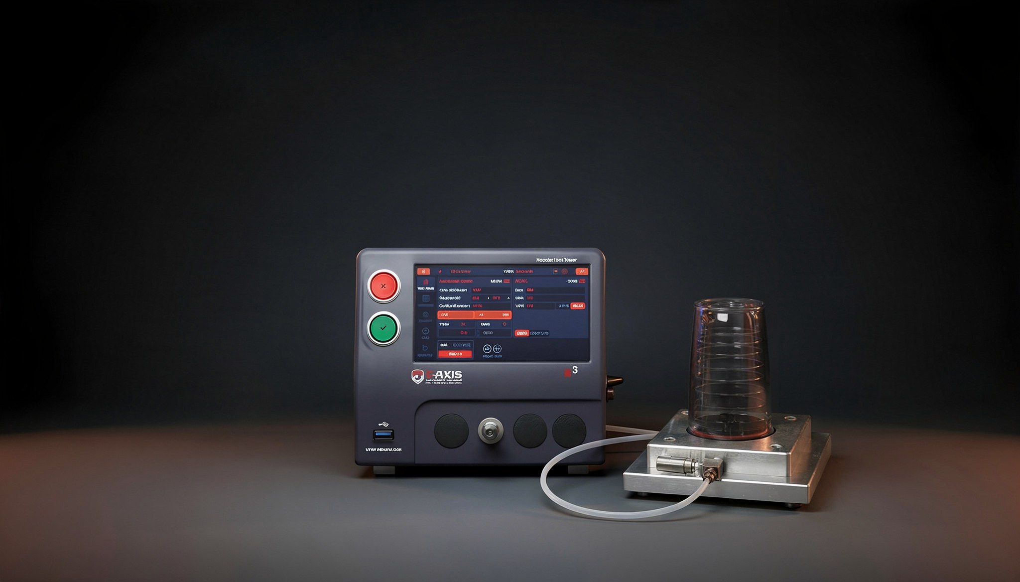 Zaxis leak tester connected to a sealed fixture