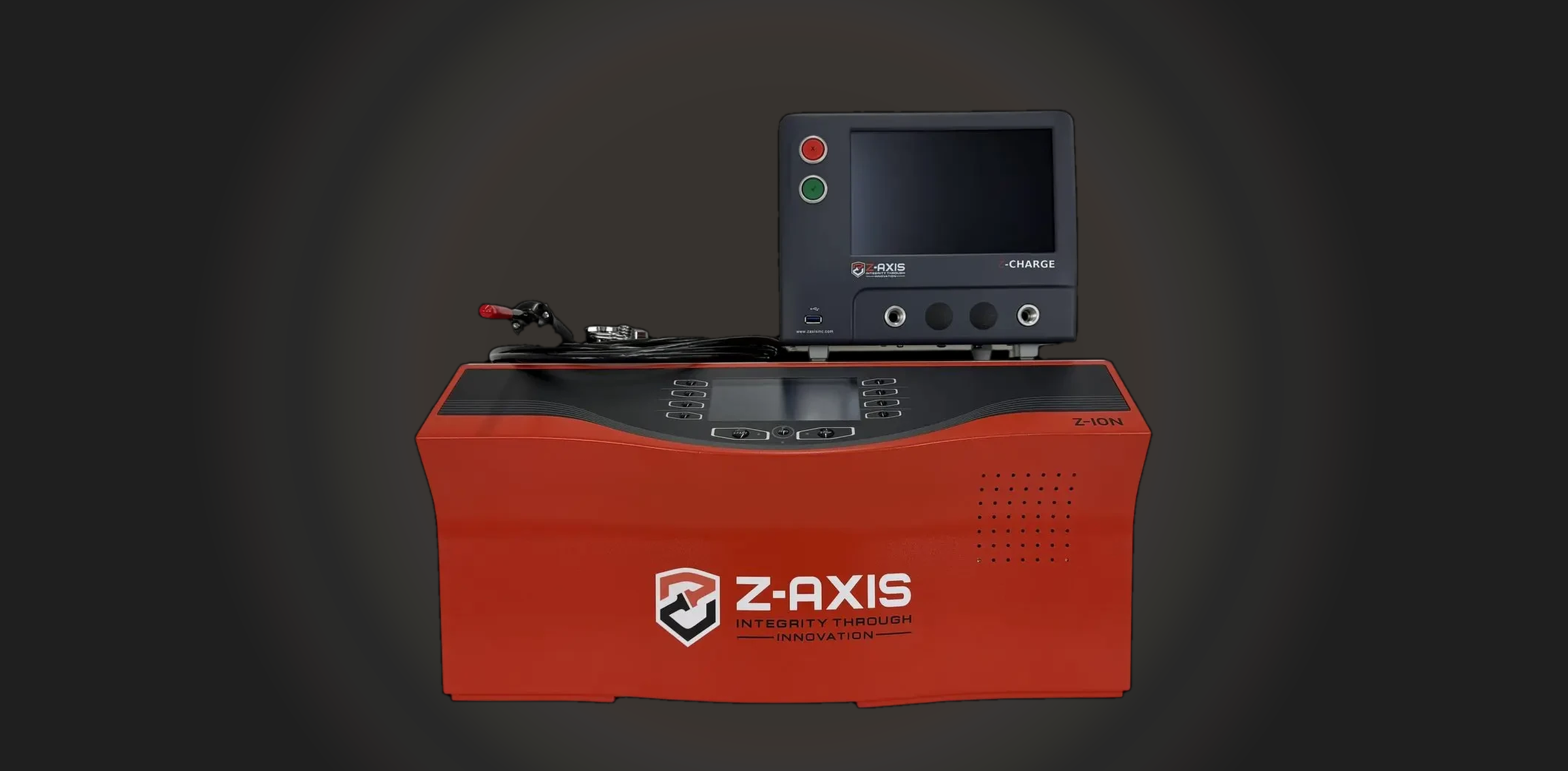 Zaxis Z-Charge controller and Z-Ion helium detector configured as one leak-test station