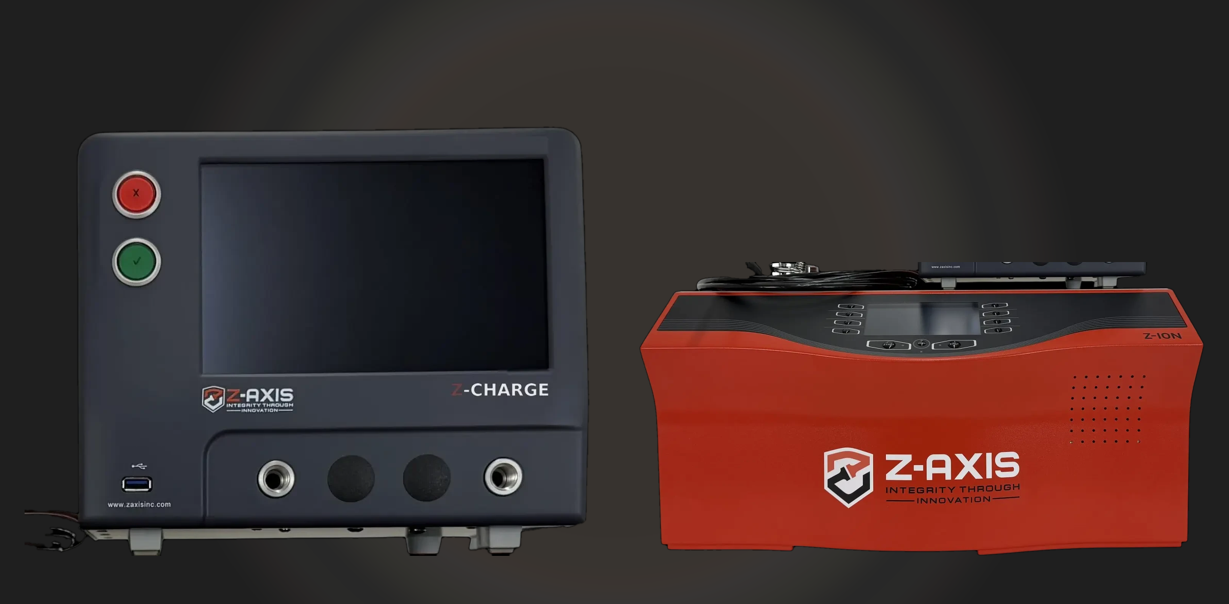 Zaxis Z-Charge controller beside Z-Ion helium detector