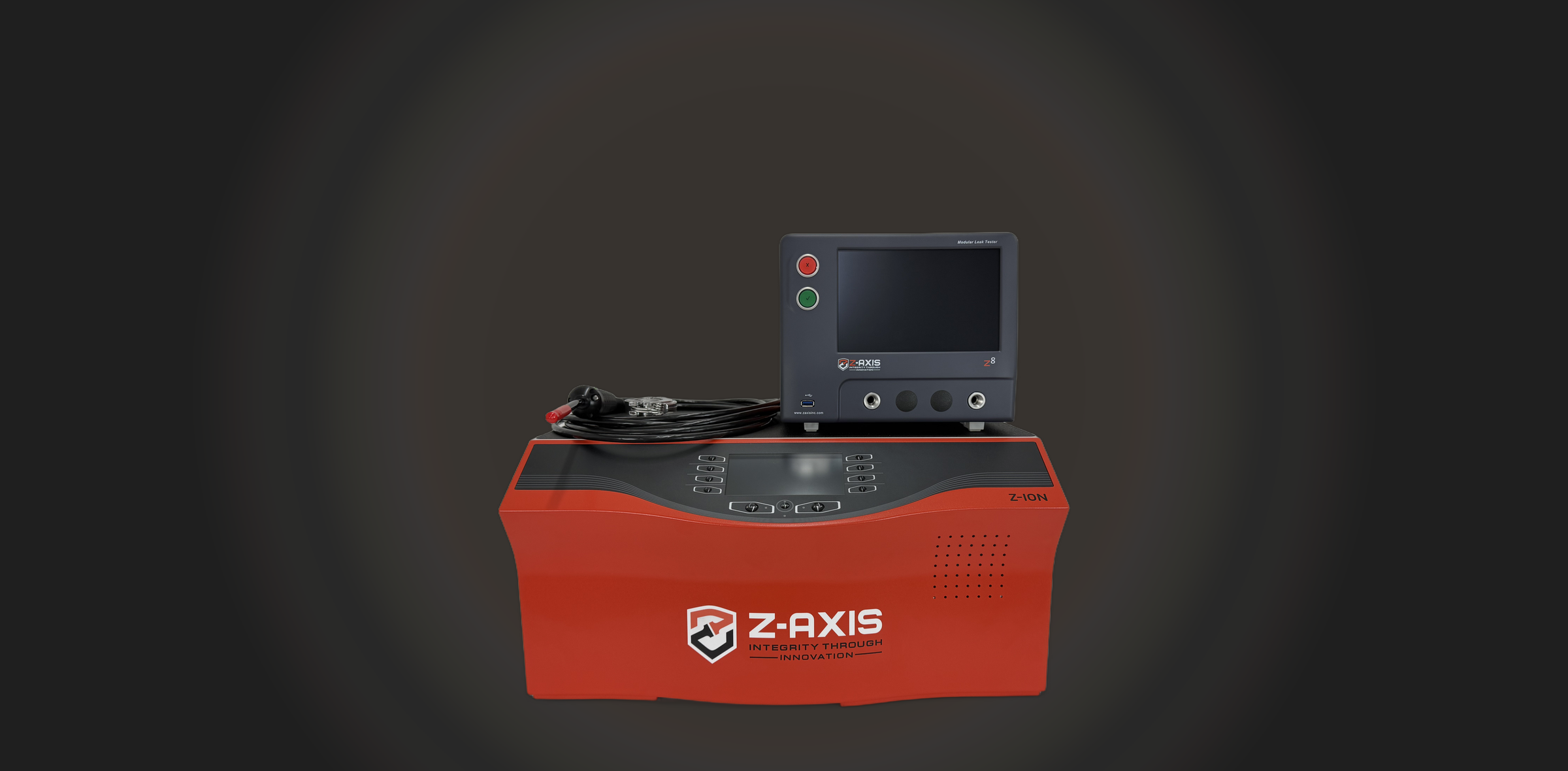 Zaxis Z-Charge and Z-Ion helium testing equipment