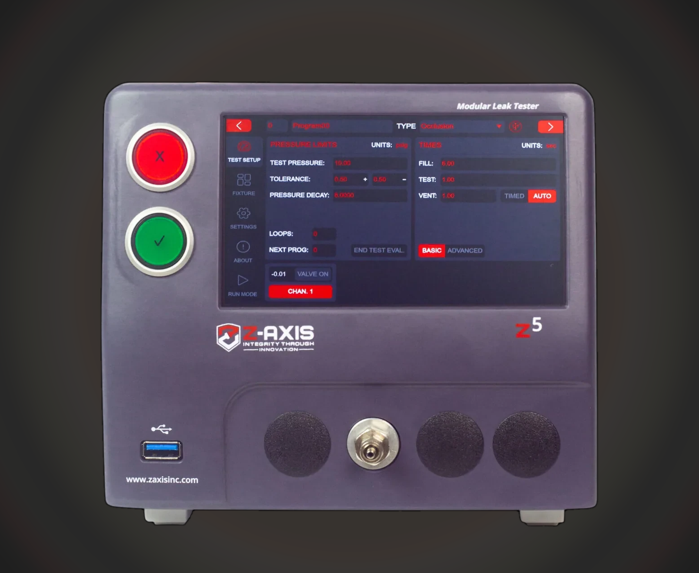 Zaxis Z5 compact air leak tester