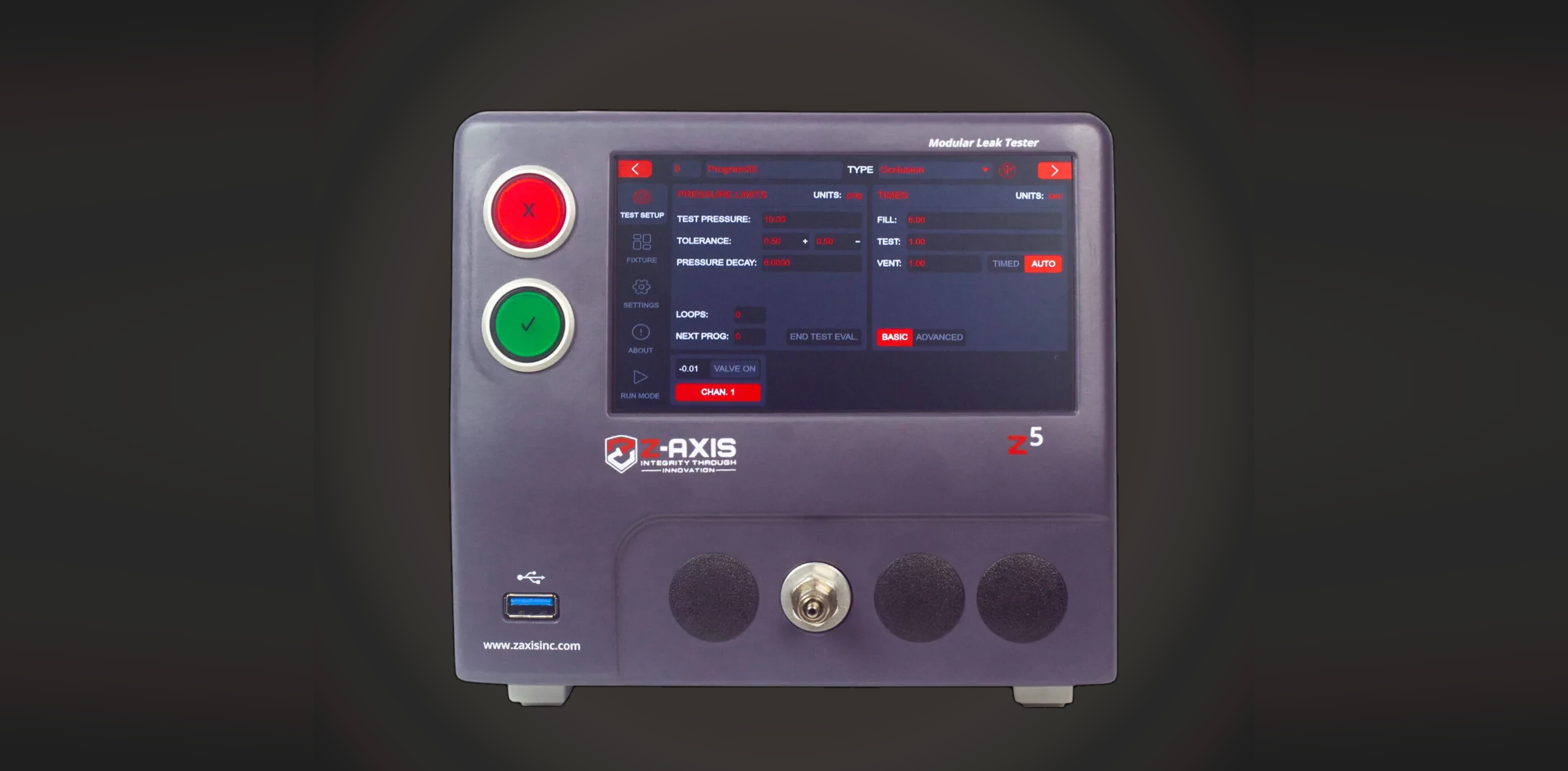 Zaxis Z5 leak tester — the upgrade path from the Isaac HD