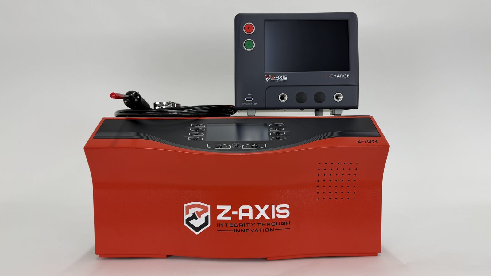 Zaxis helium leak test system — Z-Charge controller with Z-ION helium leak detector